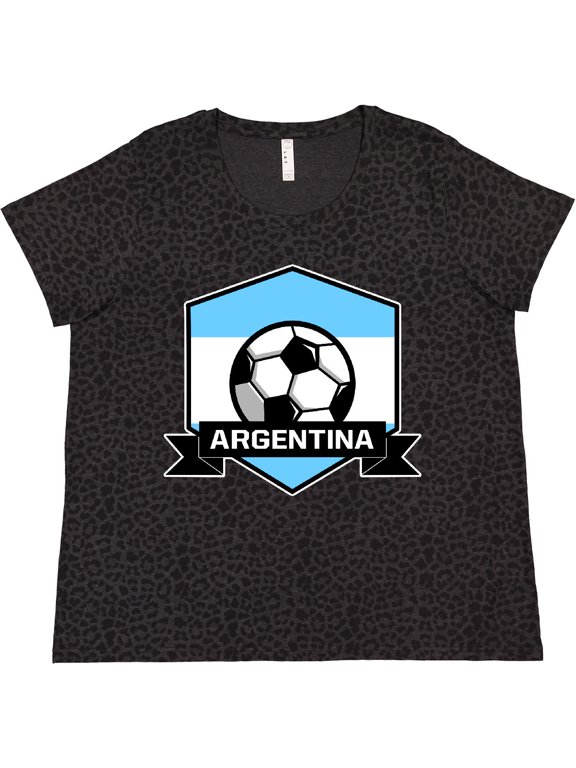 Soccer Argentina Flag Banner Women's Plus Size T-Shirt