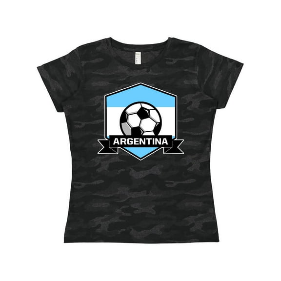 Inktastic Soccer Argentina Flag Banner Women's T-Shirt