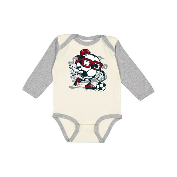 Inktastic Soccer Ball Boys or Girls Long Sleeve Baby Bodysuit