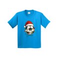 thumbnail image 1 of Inktastic Soccer Ball Christmas Lights Santa Hat Youth T-Shirt, 1 of 5