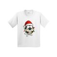 thumbnail image 1 of Inktastic Soccer Ball Christmas Lights Santa Hat Youth T-Shirt, 1 of 5