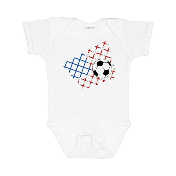 Inktastic Soccer Ball, Net with American Flag Colors Boys or Girls Baby Bodysuit