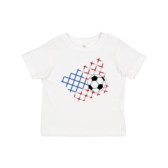 Inktastic Soccer Ball, Net with American Flag Colors Boys or Girls Baby T-Shirt
