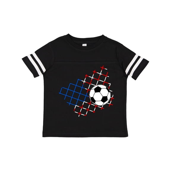 Inktastic Soccer Ball, Net with American Flag Colors Boys or Girls Toddler T-Shirt