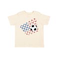 thumbnail image 1 of Inktastic Soccer Ball, Net with American Flag Colors Boys or Girls Toddler T-Shirt, 1 of 5