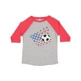thumbnail image 1 of Inktastic Soccer Ball, Net with American Flag Colors Boys or Girls Toddler T-Shirt, 1 of 5
