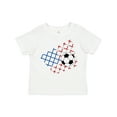 thumbnail image 1 of Inktastic Soccer Ball, Net with American Flag Colors Boys or Girls Toddler T-Shirt, 1 of 5