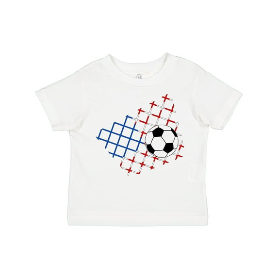 Inktastic Soccer Ball, Net with American Flag Colors Boys or Girls Toddler T-Shirt