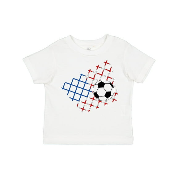 Inktastic Soccer Ball, Net with American Flag Colors Boys or Girls Toddler T-Shirt