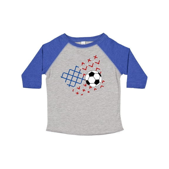 Inktastic Soccer Ball, Net with American Flag Colors Boys or Girls Toddler T-Shirt