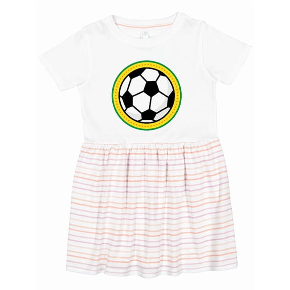 Inktastic Soccer Ball Sports Girls Toddler Dress