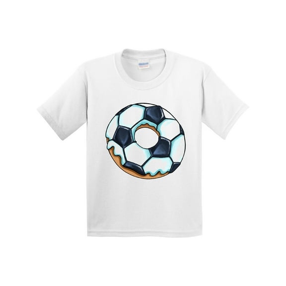 Inktastic Soccer Donut Youth T-Shirt