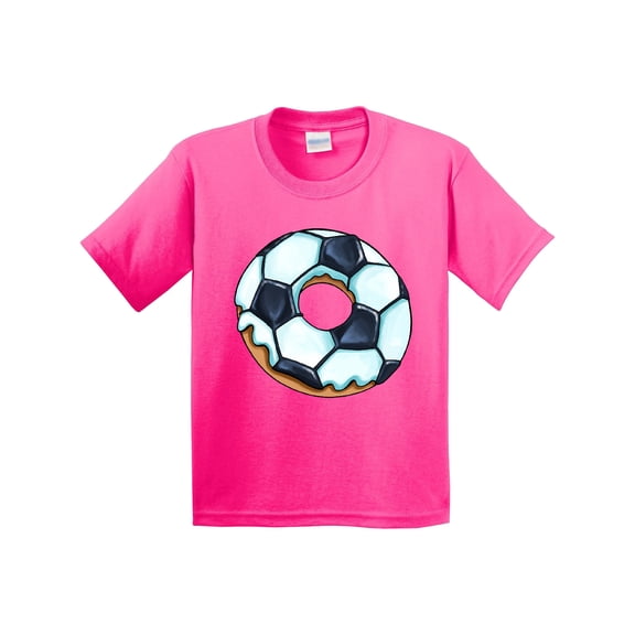 Inktastic Soccer Donut Youth T-Shirt