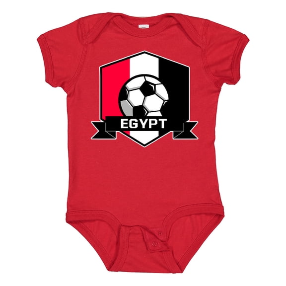 Inktastic Soccer Egypt Flag Banner Boys or Girls Baby Bodysuit