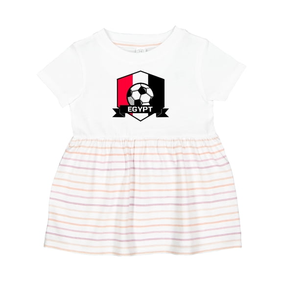 Inktastic Soccer Egypt Flag Banner Girls Baby Dress