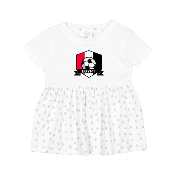 Inktastic Soccer Egypt Flag Banner Girls Baby Dress