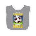 thumbnail image 1 of Inktastic Soccer Funny Goals Boys or Girls Baby Bib, 1 of 4