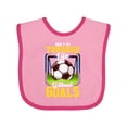 thumbnail image 1 of Inktastic Soccer Funny Goals Boys or Girls Baby Bib, 1 of 4