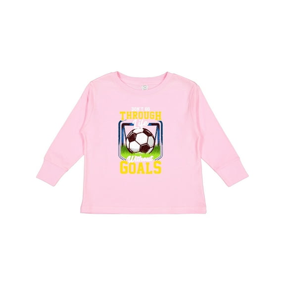 Inktastic Soccer Funny Goals Boys or Girls Long Sleeve Toddler T-Shirt