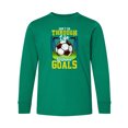 thumbnail image 1 of Inktastic Soccer Funny Goals Long Sleeve Youth T-Shirt, 1 of 5