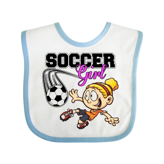 Inktastic Soccer Girl Girls Baby Bib