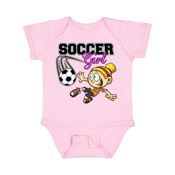 Inktastic Soccer Girl Girls Baby Bodysuit