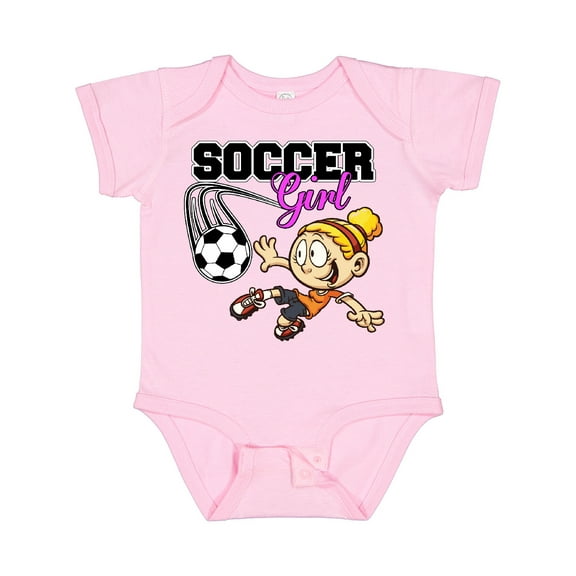 Inktastic Soccer Girl Girls Baby Bodysuit