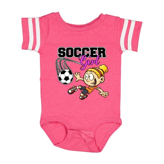 Inktastic Soccer Girl Girls Baby Bodysuit