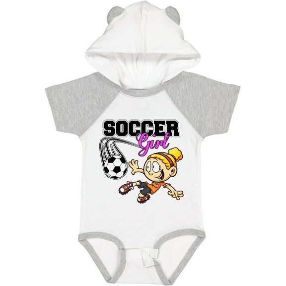Inktastic Soccer Girl Girls Baby Bodysuit