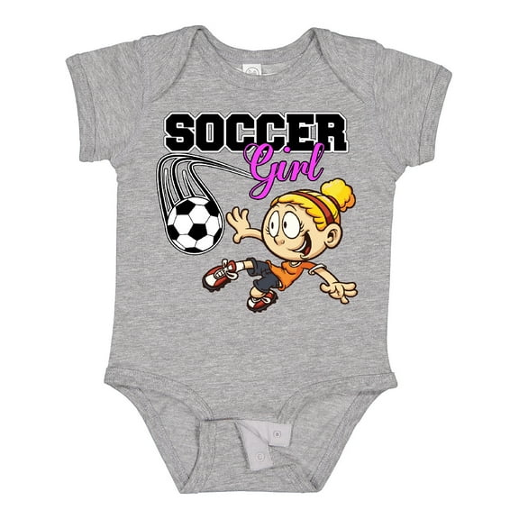 Inktastic Soccer Girl Girls Baby Bodysuit