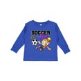 thumbnail image 1 of Inktastic Soccer Girl Girls Long Sleeve Toddler T-Shirt, 1 of 5