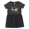 thumbnail image 1 of Inktastic Soccer Girl Girls Toddler Dress, 1 of 5