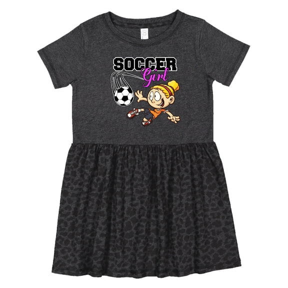 Inktastic Soccer Girl Girls Toddler Dress