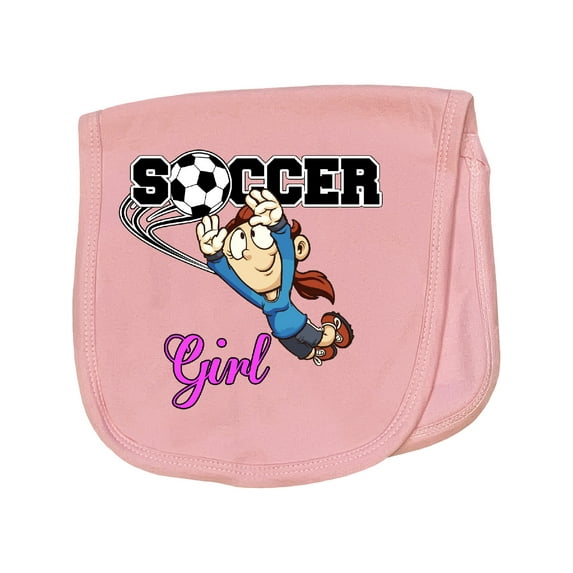 Inktastic Soccer Girl Goalie Baby Burp Cloth