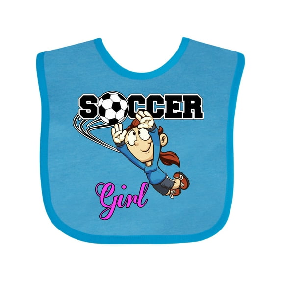 Inktastic Soccer Girl Goalie Girls Baby Bib