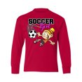 thumbnail image 1 of Inktastic Soccer Girl Long Sleeve Youth T-Shirt, 1 of 5