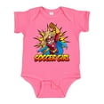 thumbnail image 1 of Inktastic Soccer Girl Superhero Girls Baby Bodysuit, 1 of 5
