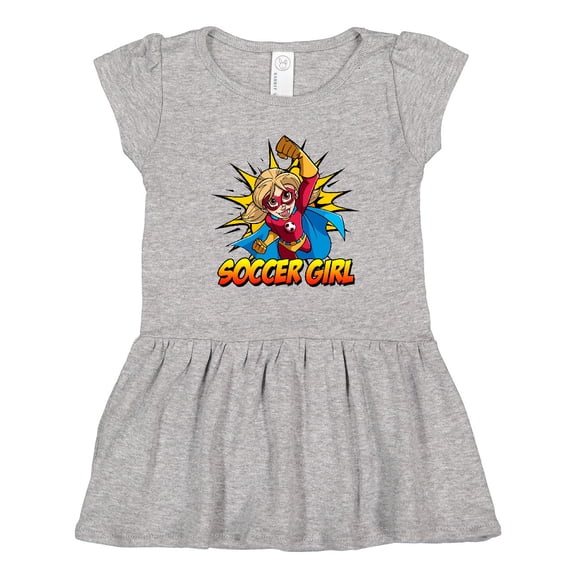 Inktastic Soccer Girl Superhero Girls Toddler Dress