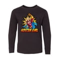 thumbnail image 1 of Inktastic Soccer Girl Superhero Long Sleeve Youth T-Shirt, 1 of 5