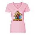 thumbnail image 1 of Inktastic Soccer Girl Superhero Women's V-Neck T-Shirt, 1 of 5