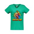 thumbnail image 1 of Inktastic Soccer Girl Superhero Women's V-Neck T-Shirt, 1 of 5