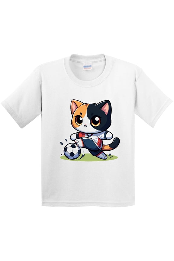 Soccer Kitty Cat Youth T-Shirt