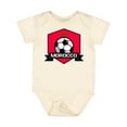 thumbnail image 1 of Inktastic Soccer Morocco Flag Banner Boys or Girls Baby Bodysuit, 1 of 5
