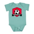 thumbnail image 1 of Inktastic Soccer Morocco Flag Banner Boys or Girls Baby Bodysuit, 1 of 5