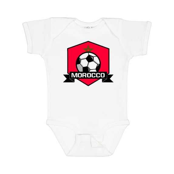 Inktastic Soccer Morocco Flag Banner Boys or Girls Baby Bodysuit
