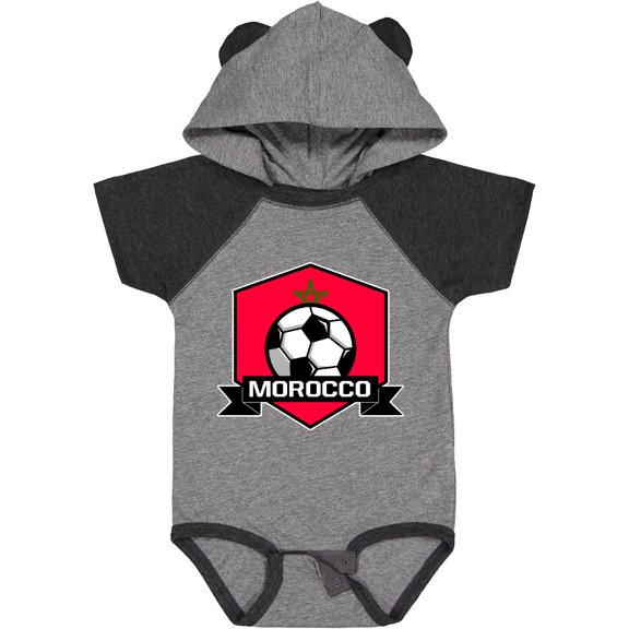 Inktastic Soccer Morocco Flag Banner Boys or Girls Baby Bodysuit