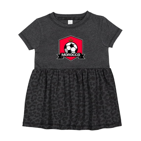 Inktastic Soccer Morocco Flag Banner Girls Baby Dress
