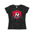 thumbnail image 1 of Inktastic Soccer Morocco Flag Banner Women's T-Shirt, 1 of 5