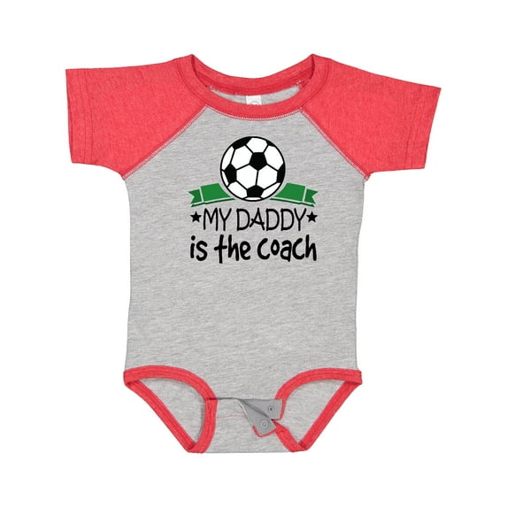 Inktastic Soccer My Daddy is the Coach Boys or Girls Baby Bodysuit