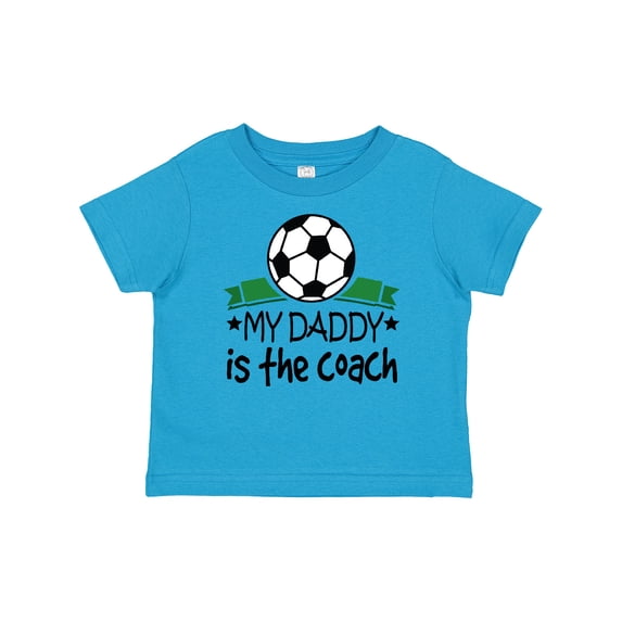 Inktastic Soccer My Daddy is the Coach Boys or Girls Baby T-Shirt